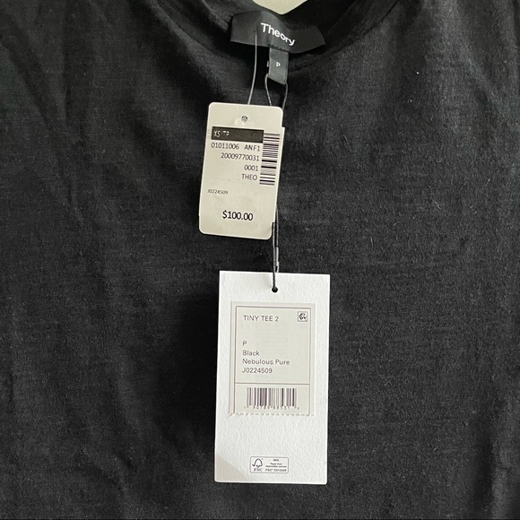 Theory Tiny Tee 2 Black XS - Picture 8 of 9